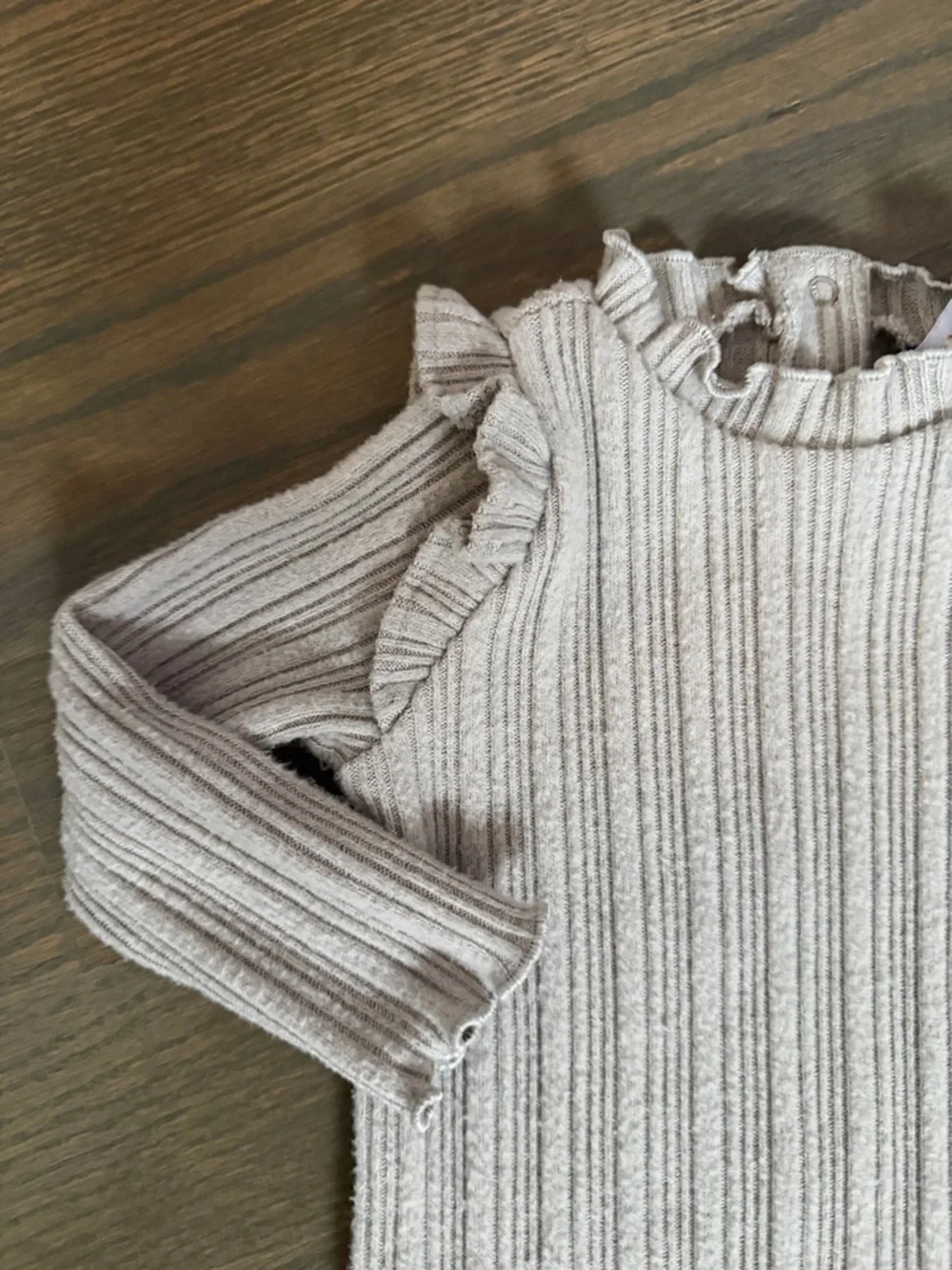 Old Navy Gray Ribbed Knit Top & Flare Pants Set | 6-12M